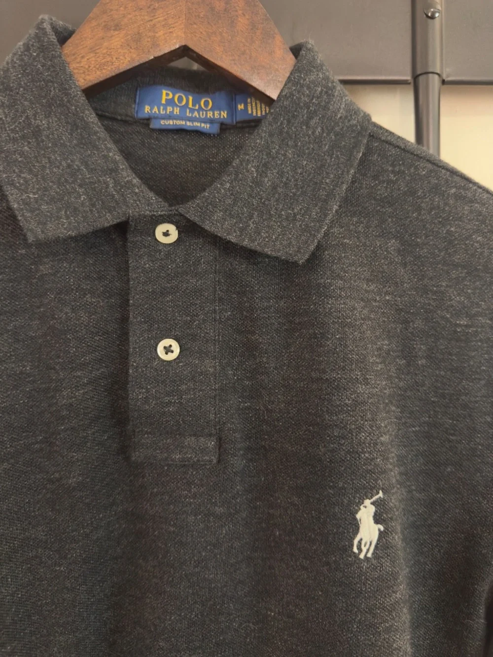 Polo Ralph Lauren Iconic Mesh Polo Canterbury Heather Custom Slim Fit Men’s Medi